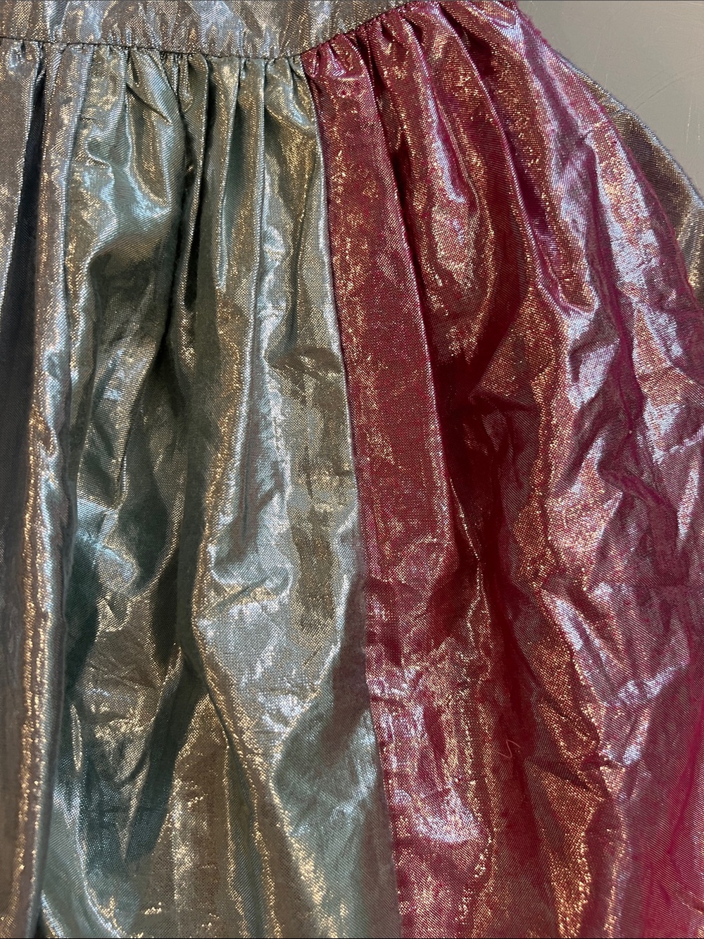 Mini Boden Metallic Multi-Color Dress - Silver & Rainbow Panels - Picture 5 of 7